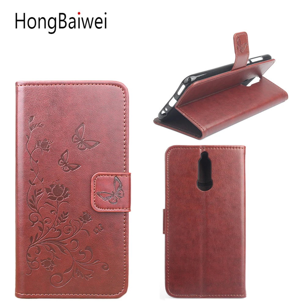 

HongBaiwei for Huawei Nova 2i Cover Wallet Style Embossed Flip Leather Cover Case for Huawei Nova 2i / Maimang 6 / Honor 9i