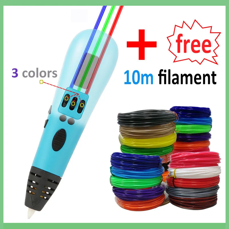Beste 3D pen ondersteuning 1.75mm ABS en PLA filament diy tekening pen met oled scherm printing pen 3 D printer pen