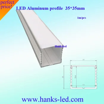 

50M/Lot 1m LED aluminum profile with FROSTED cover, match width up to 31mm led strips ceiling pendant lighting
