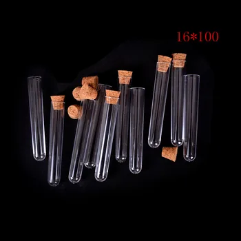 

10pcs 16*100mm Wedding Favor Gift Tube Plastic Test Tube With Cork Clear Like Glass