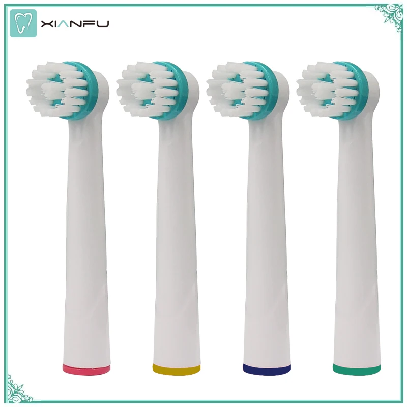 4pcs Replaceable Brush Heads Generic for Oral-B Braun Professional Ortho Brush Head Power Tip Kit Compatible Orthodontic heads