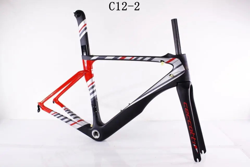 Discount CECCOTTI carbon Bicycle road frame Di2 Mechanical racing bike carbon road frame 2018 road bike frame+fork+seatpost+headset+clamp 13