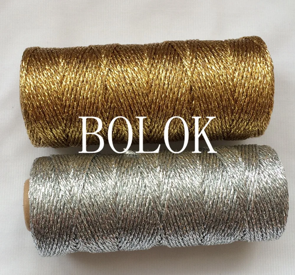 

8pcs baker twine Striped Striped DIY Metallic golden Gold Silver copper Twist Rope Baker Twines for Craft Gift Packing spools
