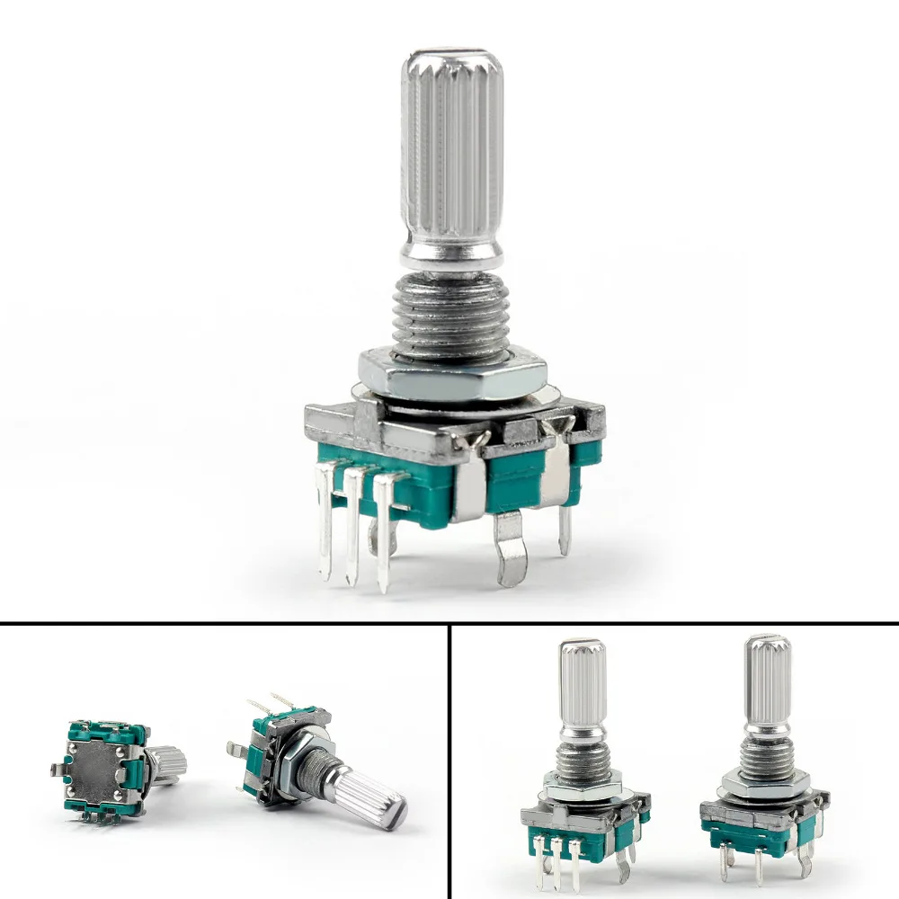 

Areyourshop Potentiometer Rotary Encoder With Switch EC11 Audio Digital Potentiometer 20mm KQ Handle 2/8Pcs High Quality Switch