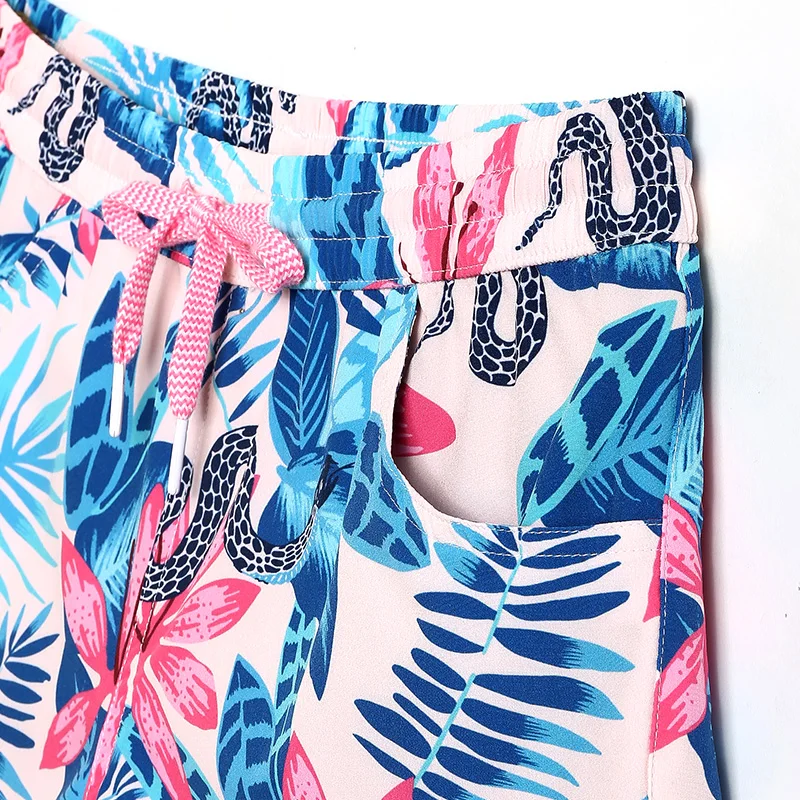 Women's summer Swimming trunks hawaiian swimsuit quick dry surfing board shorts joggers board shorts briefs mesh beach shorts