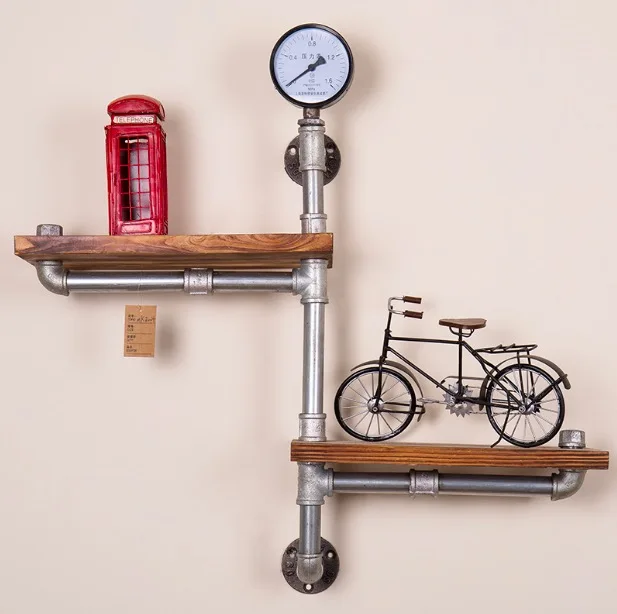 

Retro Industrial Ventilating Wall Decorative Iron Shelf Home Furnishing American Jewelry