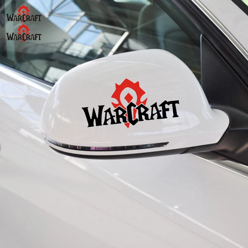 

2 x Reflective Warcraft Car Rearview Mirrow Sticker And Decal For Ford Focus Chevrolet Cruze Lada Opel Honda Toyota Vw Skoda