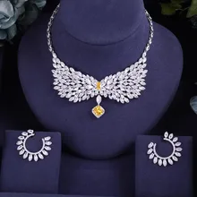 Jankely знаменитые свадебные комплекты украшений для женщин ожерелье серьги набор Дубай Нигерия CZ Кристалл Свадебные Ювелирные наборы