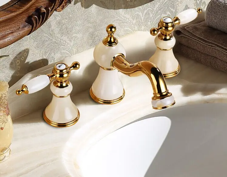 Смеситель для раковины Gold clour, 8 дюймов, широкий, 3 шт. (art.: 7a8953397) - 7a8953397