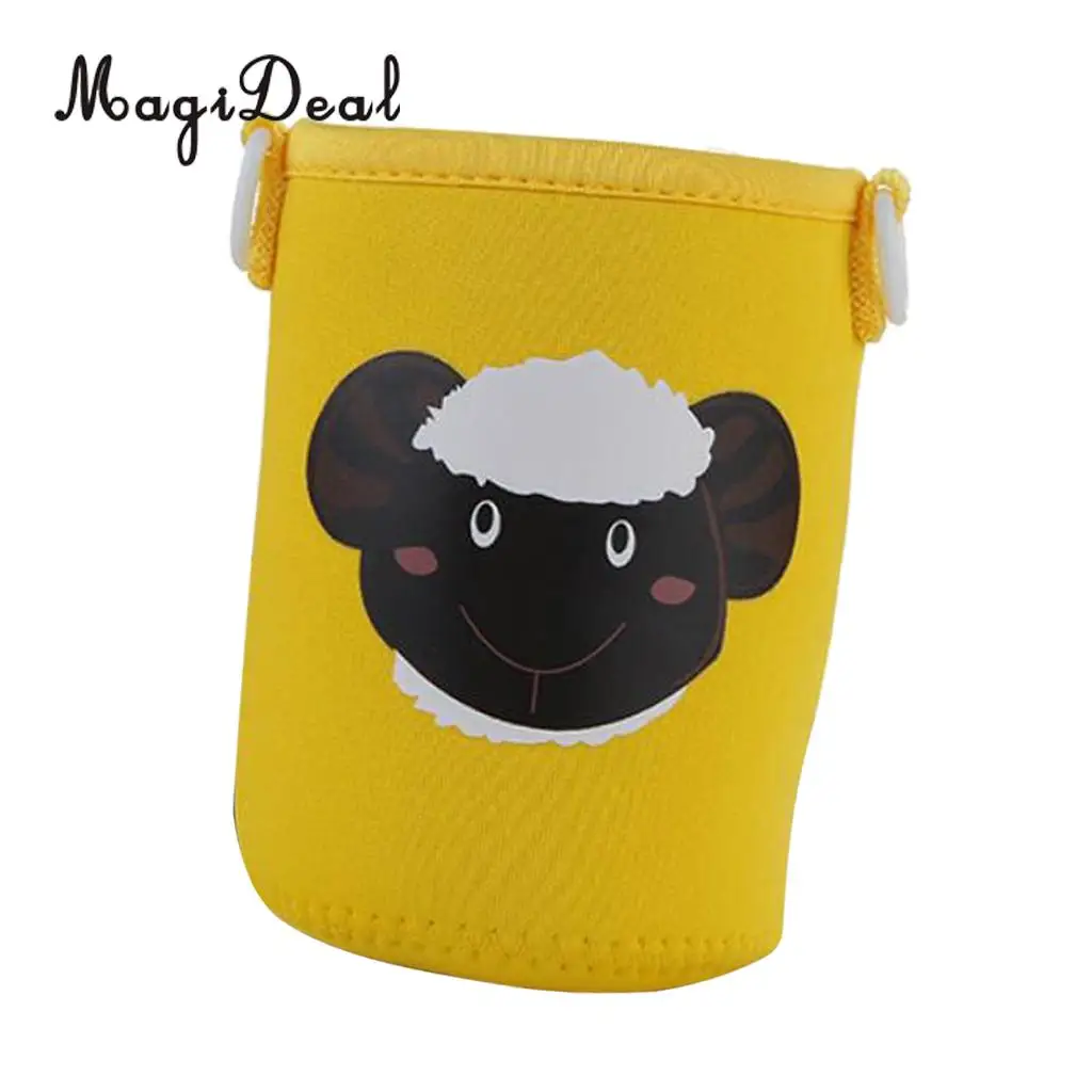 MagiDeal Insulated Water Bottle Sleeve Cartoon Animal Drink Bottle Covers Kids - Build-in Carrying Strap