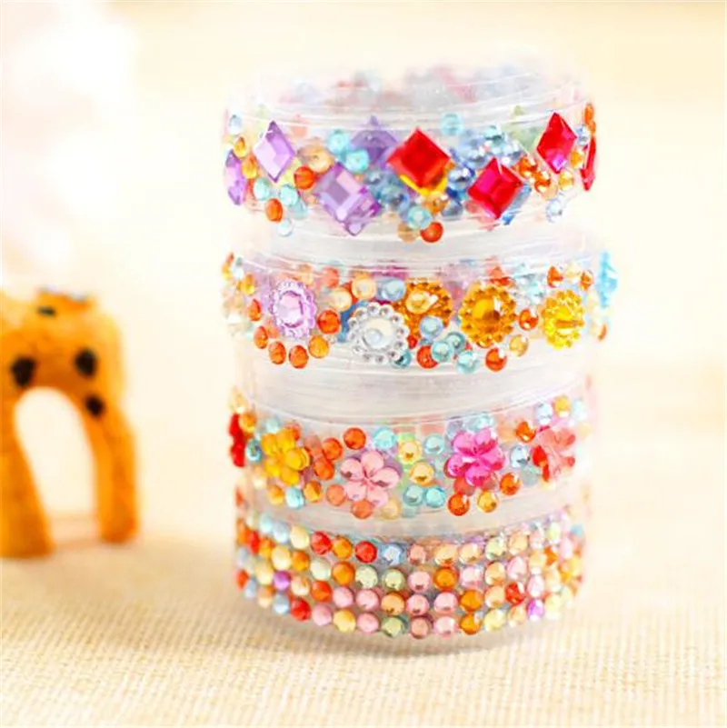Happyxuan 4 шт./лот кристальная Алмазная лента с наклейками листы DIY ручные материалы