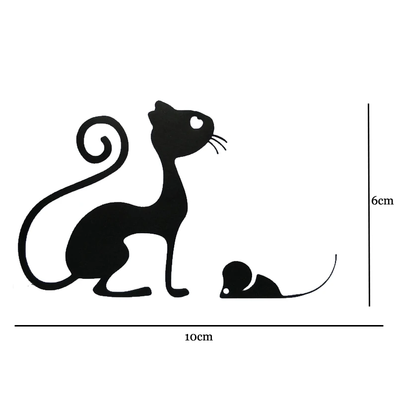Мультяшный Кот и мышь переключатель с животным наклейки для дома декоративные виниловые наклейки для гостиной настенные наклейки милые настенные наклейки