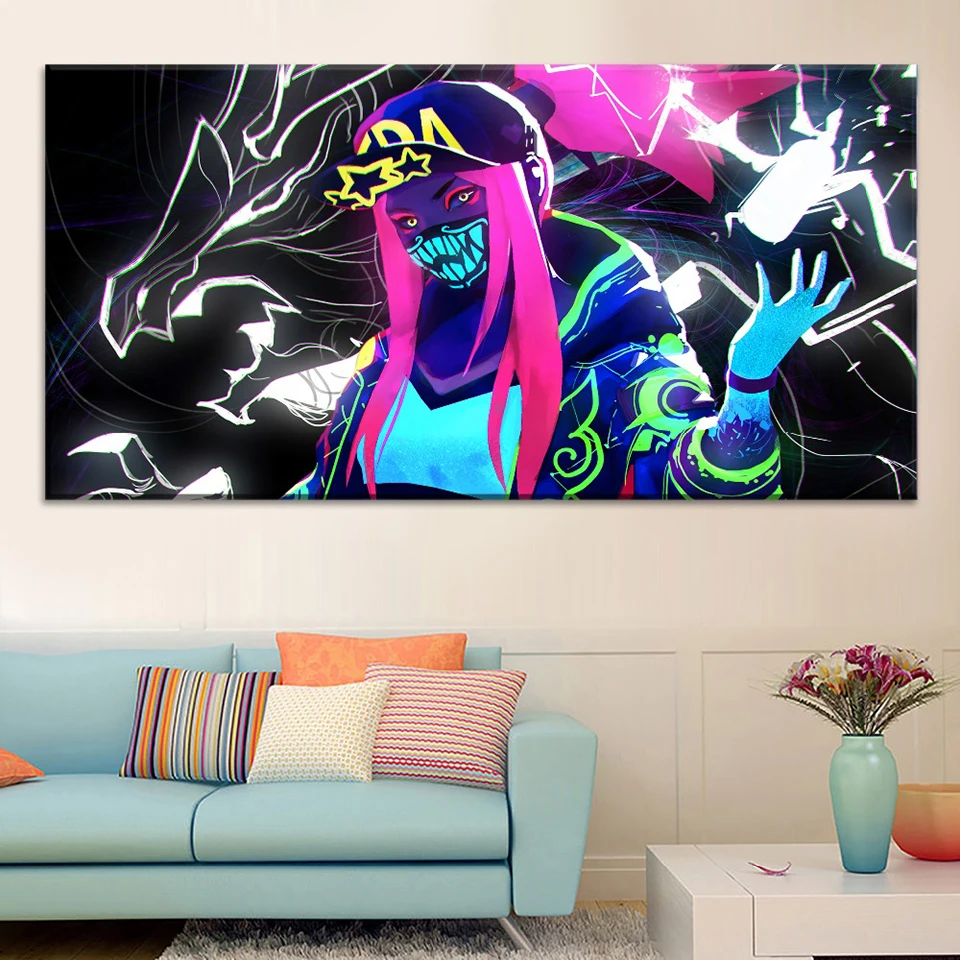 Akali-KDA-LOL-League-of-Legends-Painting-On-Canvas-Print-Type-And-On-The-Wall-Decor (1)