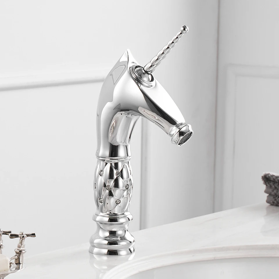 Basin Faucets Unique Fashion Bathroom Horse Head Faucet Black Basin Faucets Unique Fashion Bathroom