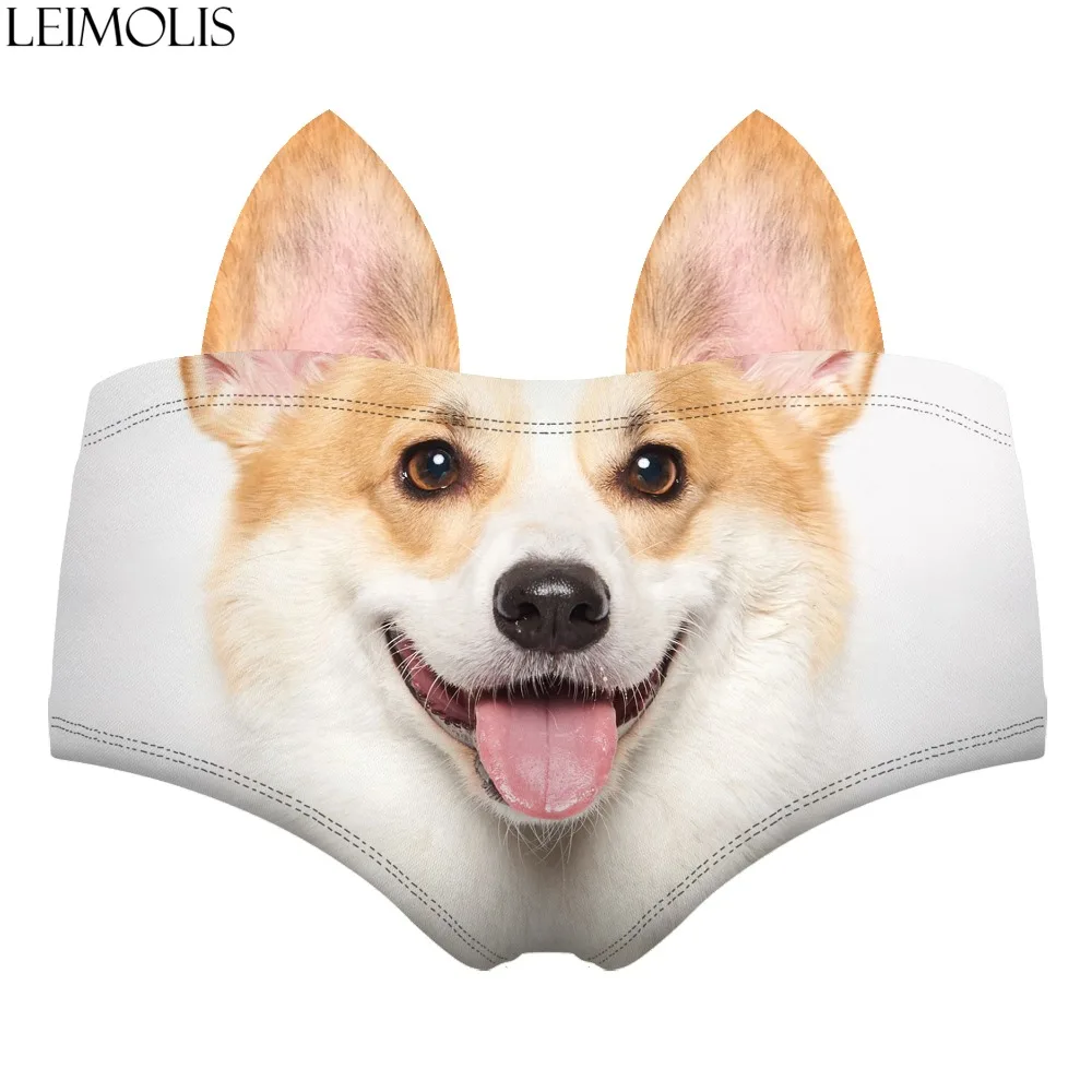 LEIMOLIS corgi dog Lovely funny print sexy hot ear panties female ...