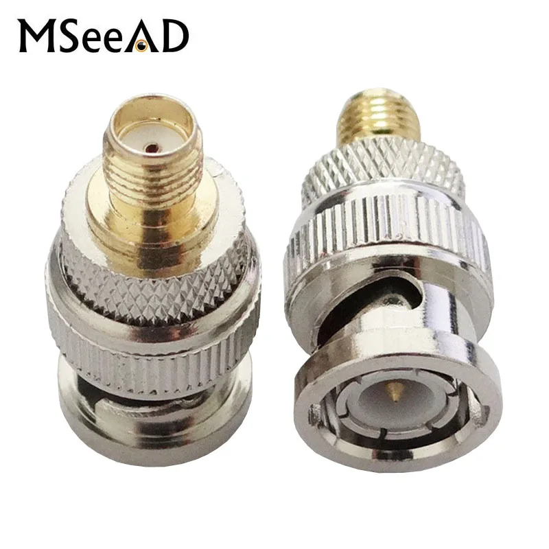 

Copper BNC Male To SMA Female BNC-SMA Gold Plated External Screw Inner Hole Adapter Connector RF Converter Adapter