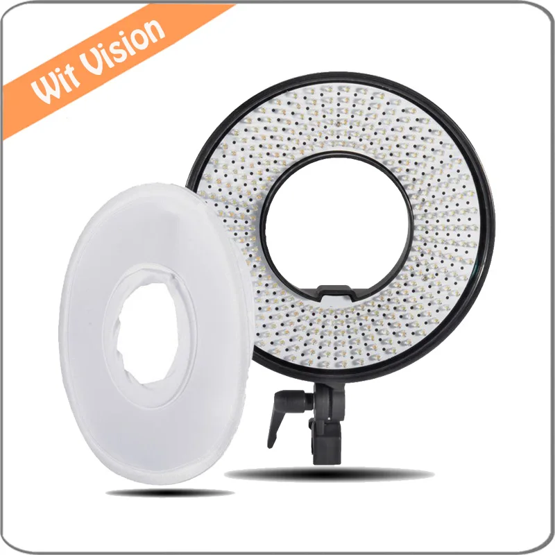 

DVR-300DVC Dimmable 300-LED Ring Panel Video Light with 3000-7000K Color Temperature