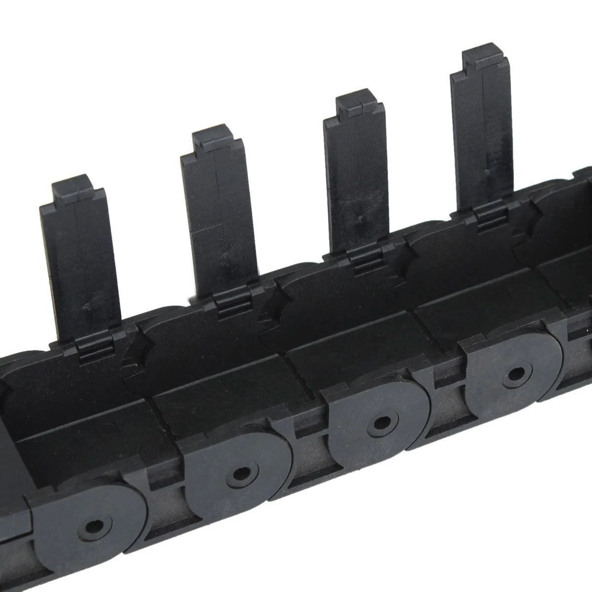 1pc Black Long Plastic Nylon Cable Drag Chain Towline 1M 1000mm 40" Wire Carrier R38 18*37mm For CNC Router Machine Tools Mayitr