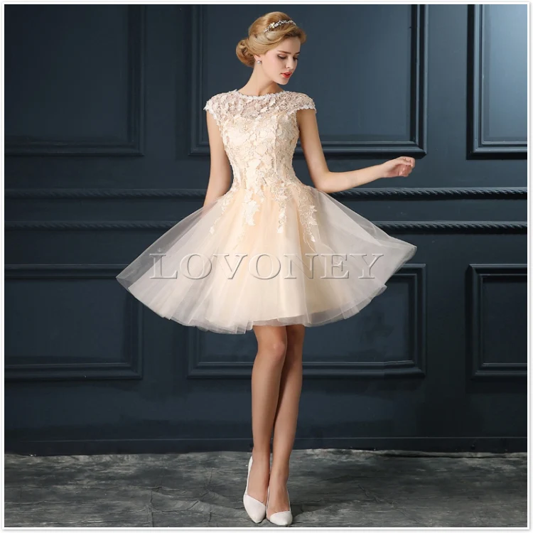 DEERVEADO T402 Short Prom Dresses Elegant A-Line Red Prom Dress Gown Formal Party Dresses Evening Gown Vestido De Festa