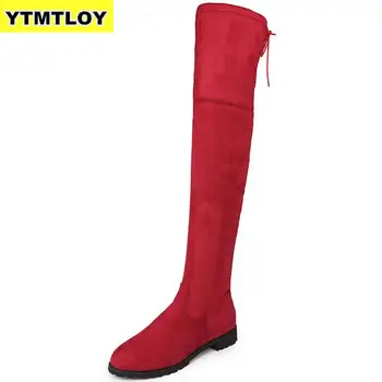 

Slim Boots Sexy Over The Knee High Suede Women Snow Boots Women's Fashion Winter Thigh High Boots Shoes Woman Botas Mujer