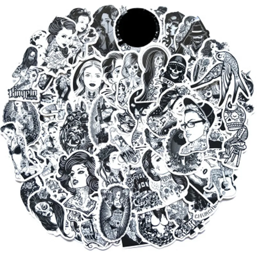 50pcs Rock Sexy Beauty Series Stickers Horror Graffiti Waterproof Sticker for Luggage Guitar Helmet Laptop Skateboard Decals 50pcs Rock Sexy Beauty Series Stickers Horror Graffiti Waterproof Sticker for Luggage Guitar Helmet Laptop Skateboard Decals