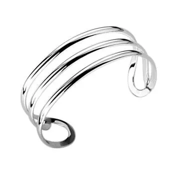 Free Shipping,25 Sterling Silver fashion Jewelry ,Three wire bracelet,925 Silver Bangle ...