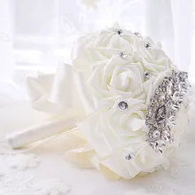 Лидер продаж, слоновая кость, брошь букет Свадебный букет de mariage, полиэстер, свадебный букет s, жемчужные цветы buque de noiva
