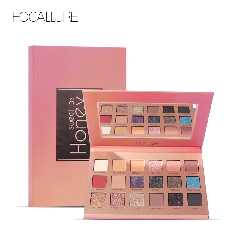 Палетка теней для век FOCALLURE Sweet as honey профессиональная легкая в нанесении палитра
