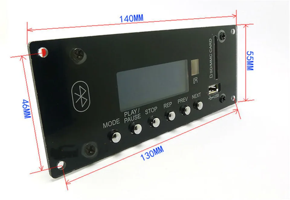 YKSO Bluetooth 4.0 MP3 Decoding Board DAC Audio Module MP3 Players Accessories 12V Audio Module for Car MP3 Decoding     (8)