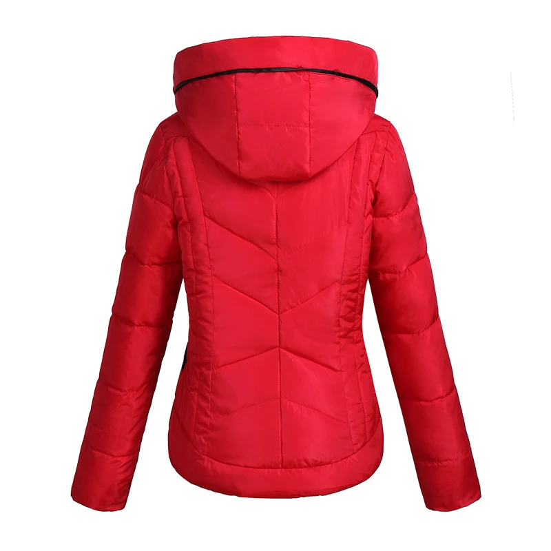 2017On Sale Winter Coat Down Cotton padded Jacket Hat Detachable Plus Size Women Clothing Warm ...