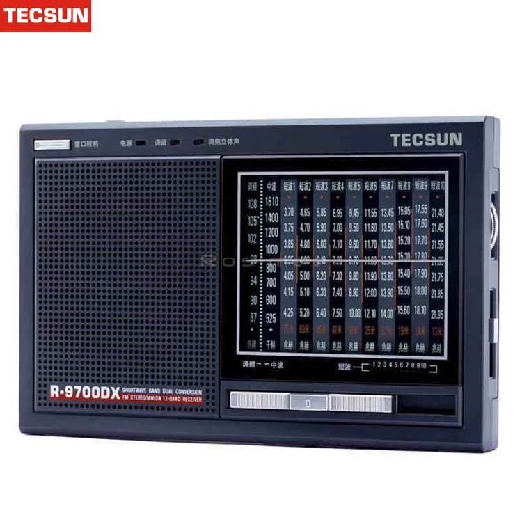 Tecsun/Desheng R-9700DX Двойное преобразование высокой эффективности 12-band стерео радио Высокое качество Розничная