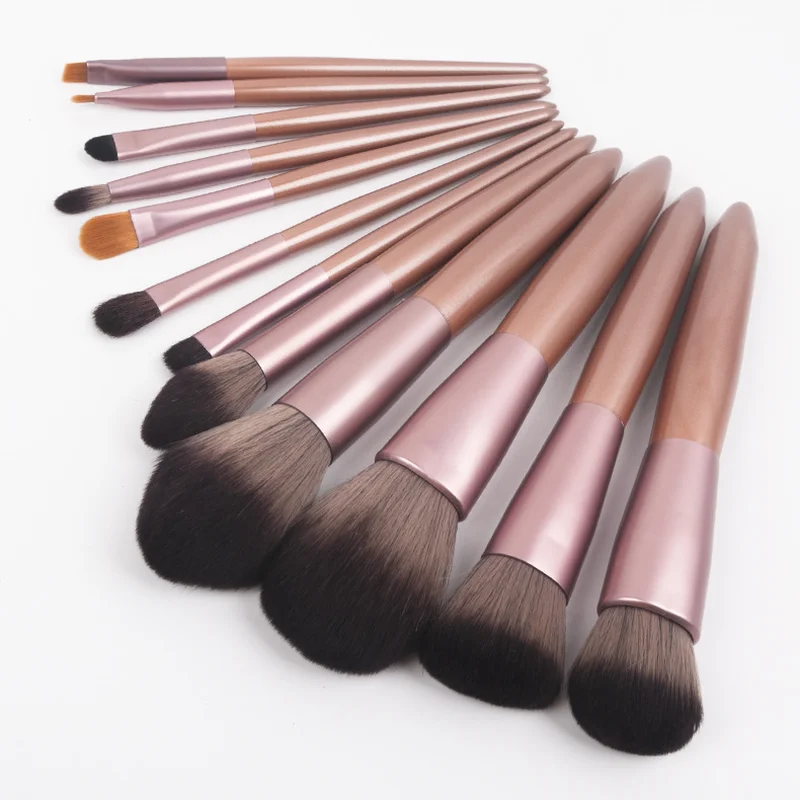 

VERONNI Luxury Champagne 12PCS Makeup Brushes Set For Foundation Powder Blush Eyeshadow Lip Eye Make Up Brush Cosmetics Tools