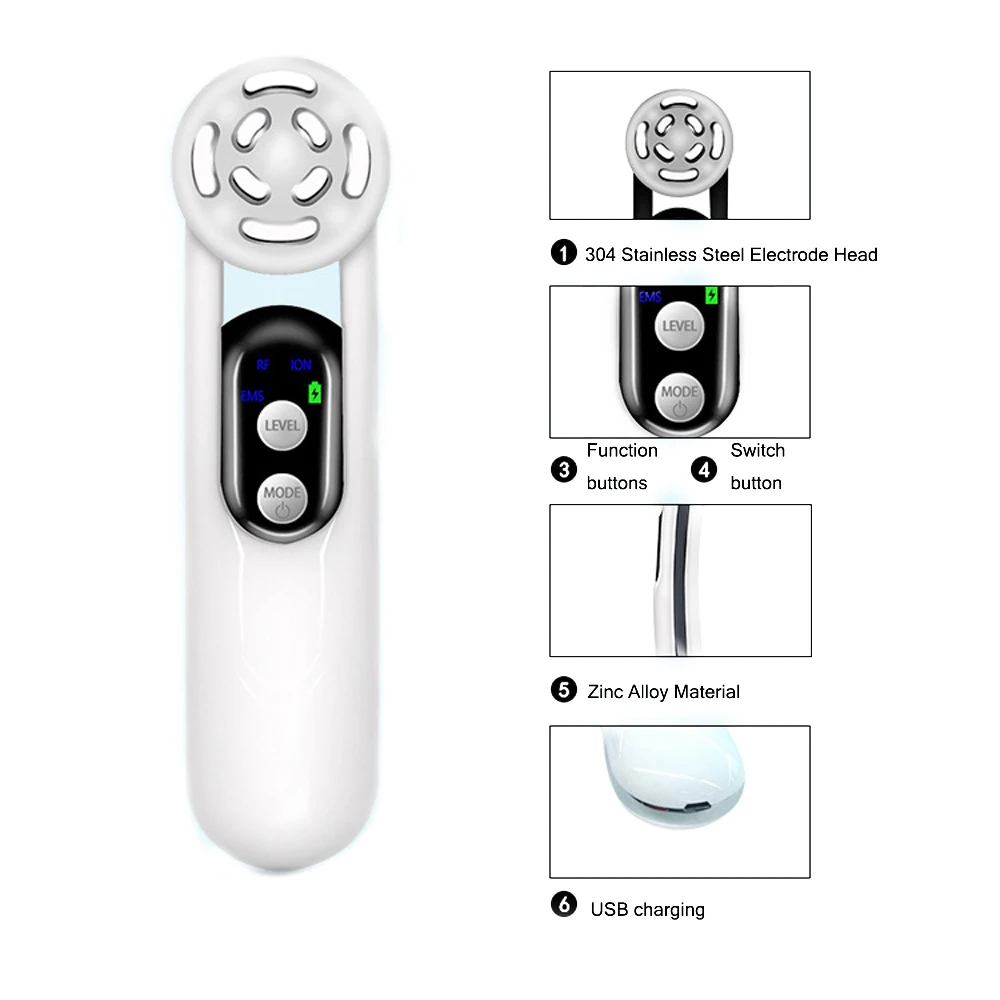 Новая вибрация RF EMS Led Photon подтяжка кожи омоложение коллагеновая стимуляция