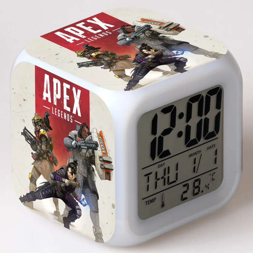 10 Apex Legends светодиодный Будильник мультфильм Цифровой Детский будильник игрушки Пробуждение свет светодиодный часы-будильник стол Reveil Wekker - Цвет: 10