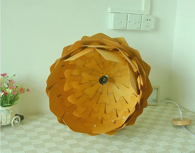 Современный ручной работы DIY деревянный подвесной светильник Pinecone подвесная деревянная лампа в виде артишока домашний декоративный светильник AC100-240V