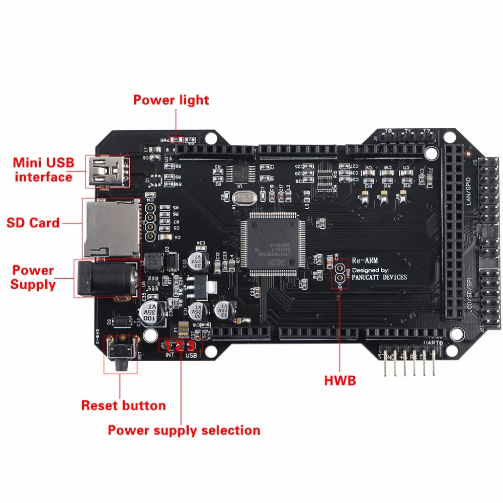 

RE-ARM 32-Bit Motherboard Clone Mega2560 upgrade for Ramps1.4 1.5 1.6 Controller Panel 3D Printer Parts
