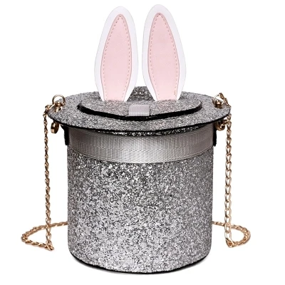 

2018 Novelty Designer Handbags High QualityTears Bag Women Personalized Ladies Tote shoulder Sequins Bunny Ears Cross Body Bag