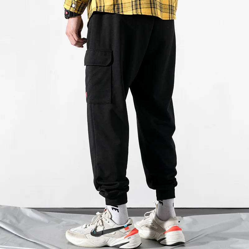 Striped Japanese street pants men's black hip hop halon men's trousers 2019 pants men's trousers casual runners M L XL 2XL 3XL
