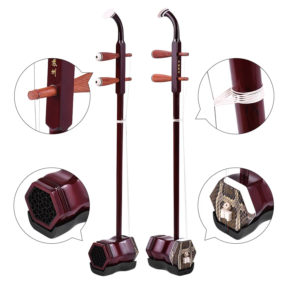 Musical de Cordas com Fio Violino de 2 Erhu Cordas Chinês Instrumento Sólido Tradicional - Image 3