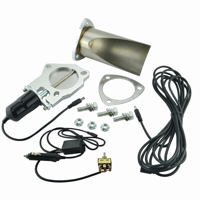 2.25 Inch Electric Stainless Exhaust Cutout With Manually Control With Be Cut Pipe Exhaust Cut