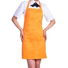 Бутик фартук поварской простой Avec Poche Avant Chefs Bouchers Artisanale Cuisson(оранжевый