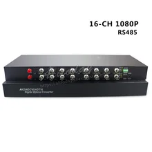 16-CH 1080 P AHD CVI TVI коаксиальный волоконно-оптический преобразователь видео волоконно-оптический передатчик с обратным RS485 данных