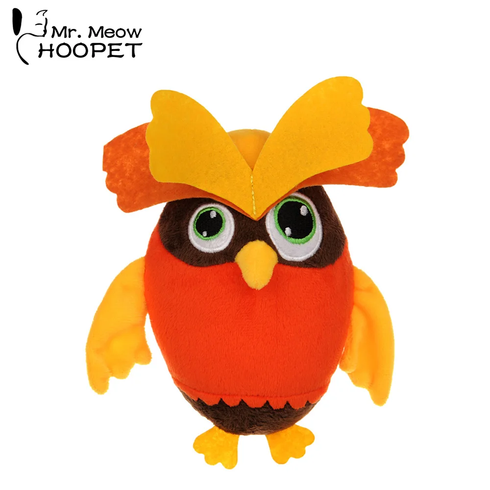 

Hoopet Pet Dog Toy Squeak Plush Animal Chew Durability Vocalization Red Cute Owl Dolls Bite For Small Large Dog Cat Clean Tooth