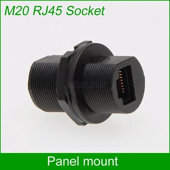 

RJ45 panel mount Socket Network cable extension connector Straight head AP box fixed Dustproof adapter with cap 1 unit