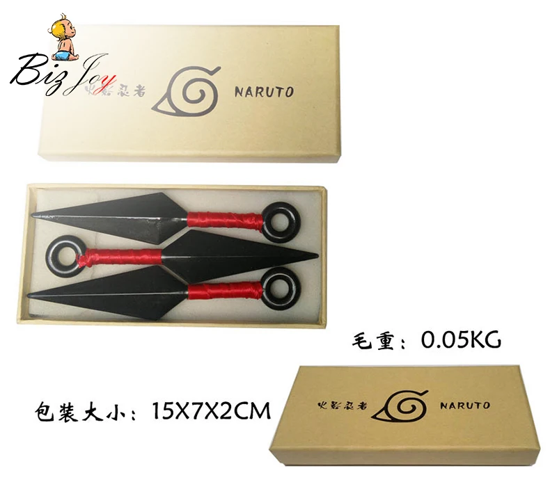 

3pcs/lot Action Figure Naruto Ninja Cosplay 5.5cm PVC Shuriken Kunai Japanese Kits Weapon Collectible Doll gift Model Anime