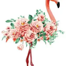 2762 цветы фламинго-краска комплекты номеров для взрослых DIY