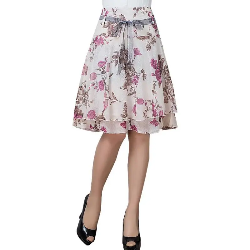 2019 Mujeres Cintura De Faldas Alta Verano Larga Picture Ly328 Tamaño Falda Moda Primavera Las Plus Mujer Y Floral YOCBrYnw
