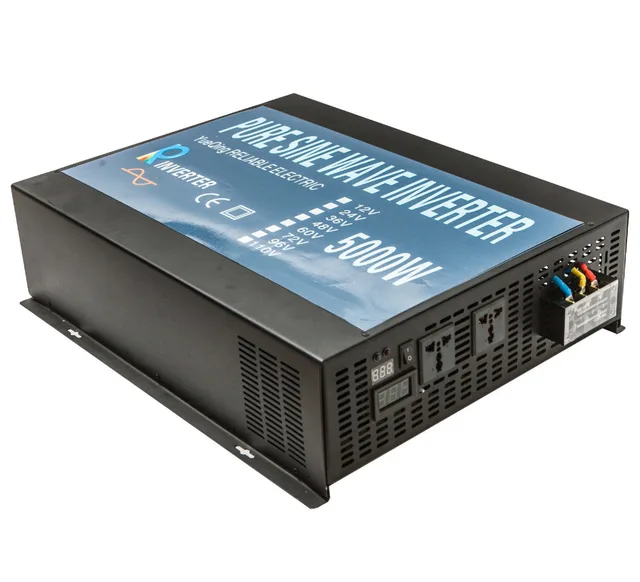 10000W Peak 5000W Pure Sine Wave Solar Inverter Home Power Inverter 12V 24V 48V DC to 120V 220V