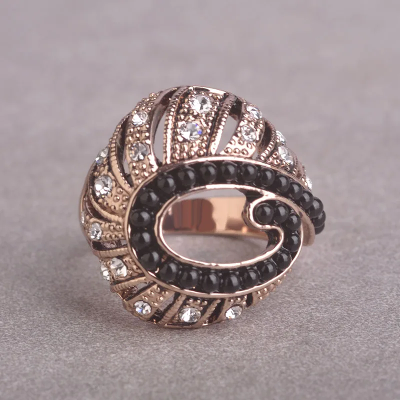 Женский комплект из колье серёг и кольца с кристаллами|necklace earring ring sets|vintage jewelry