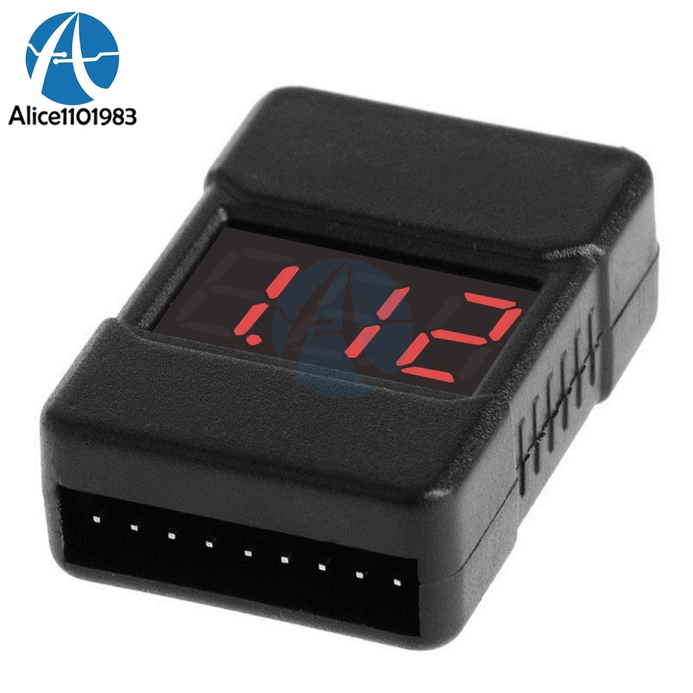 

BX100 1-8S Lipo Li-ion Battery Voltage Tester Monitor Low Voltage Buzzer Alarm